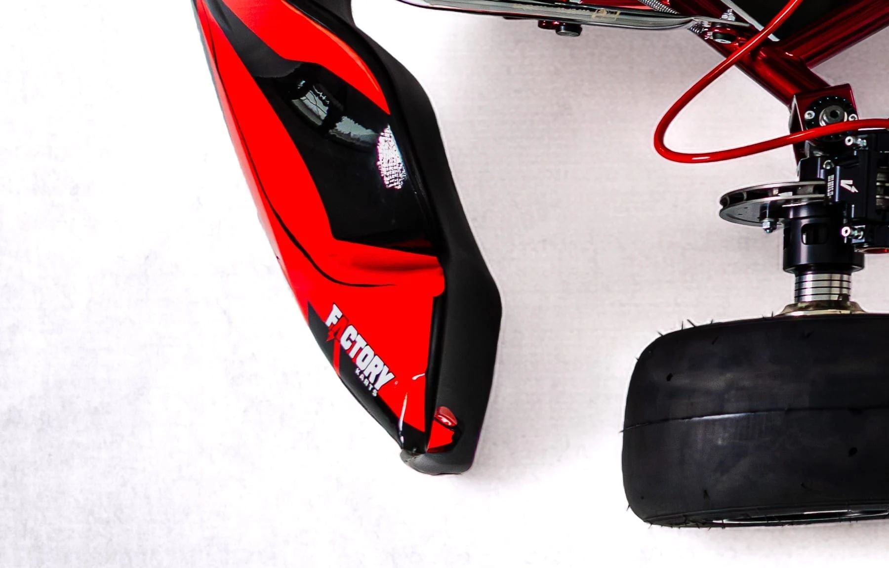 Front nose bodywork in Factory Karts red